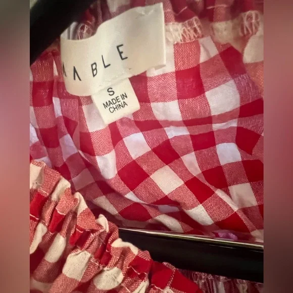 Mable by Anthropologie Gingham Plaid Skirt & Top Set, NWT - Picture 5 of 9